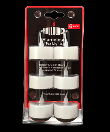 LED BATTERY POWERED TEALIGHT 6 PACK