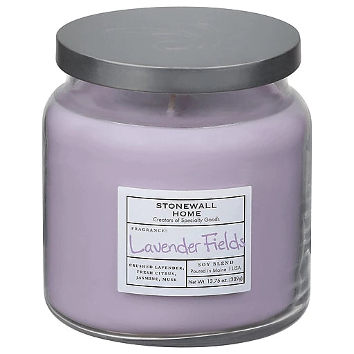 LAVENDER FIELDS MEDIUM APOTHECARY JAR CANDLE 2 WICK