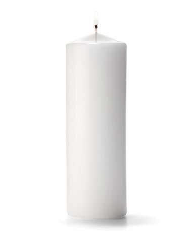 PILLAR CANDLE 9" X 3" WHITE