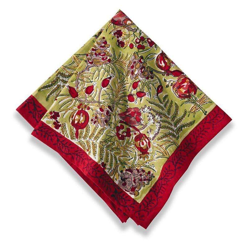 NAPKIN WINTER GARDEN RED/GREEN