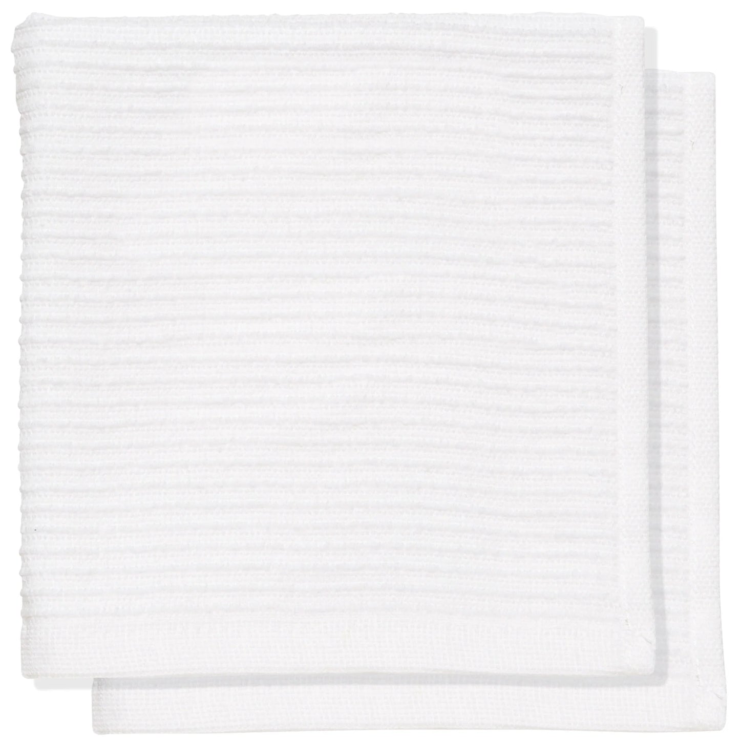 DISHCLOTHS RIPPLE SET OF 2 WHT