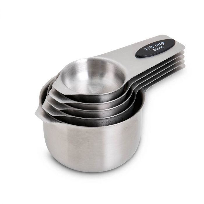 STAINLESS STEEL MAGNETIC MEASURING CUPS 5PC