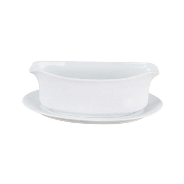 GRAVY BOAT W/ATTACHED SAUCER 18 OZ