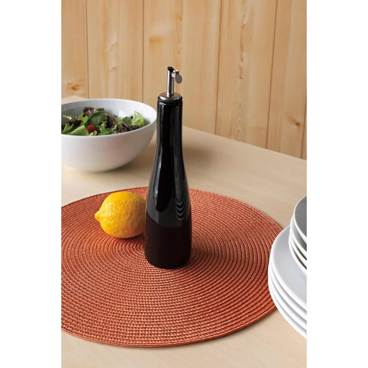 STONEWARE CRUET BLACK 8 0Z