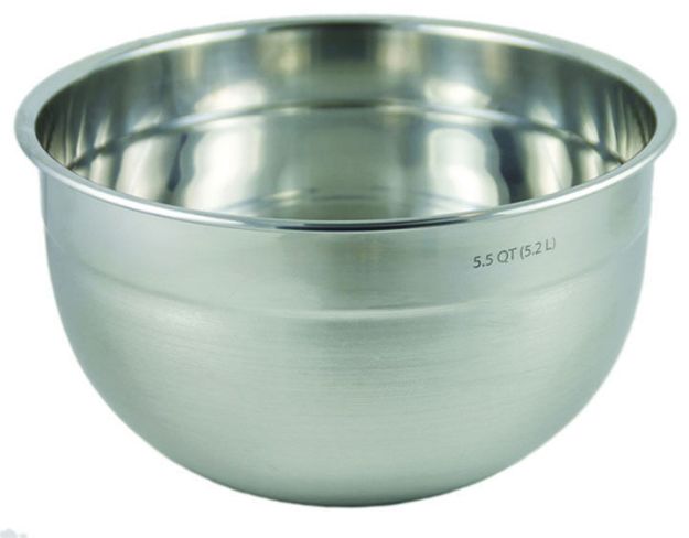 STAINLESS STEEL MIXING BOWL 5.5 QT