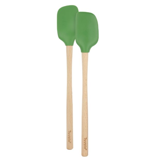 FLEX-CORE WOOD HANDLED MINI SPATULA & SPOONULA  PESTO