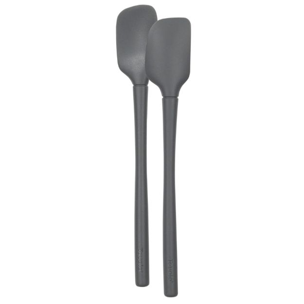 FLEX-CORE ALL SILICONE MINI SPATULA AND SPOONULA CHARCOAL