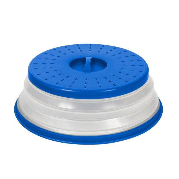 COLLAPSIBLE MICROWAVE FOOD COVER STRATUS BLUE