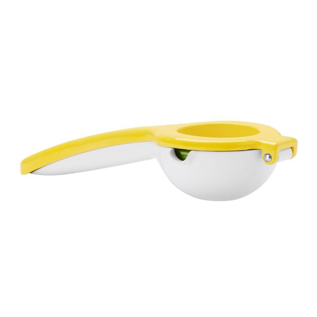 SQUEEZE AND POUR CITRUS PRESS - WHITE/YELLOW