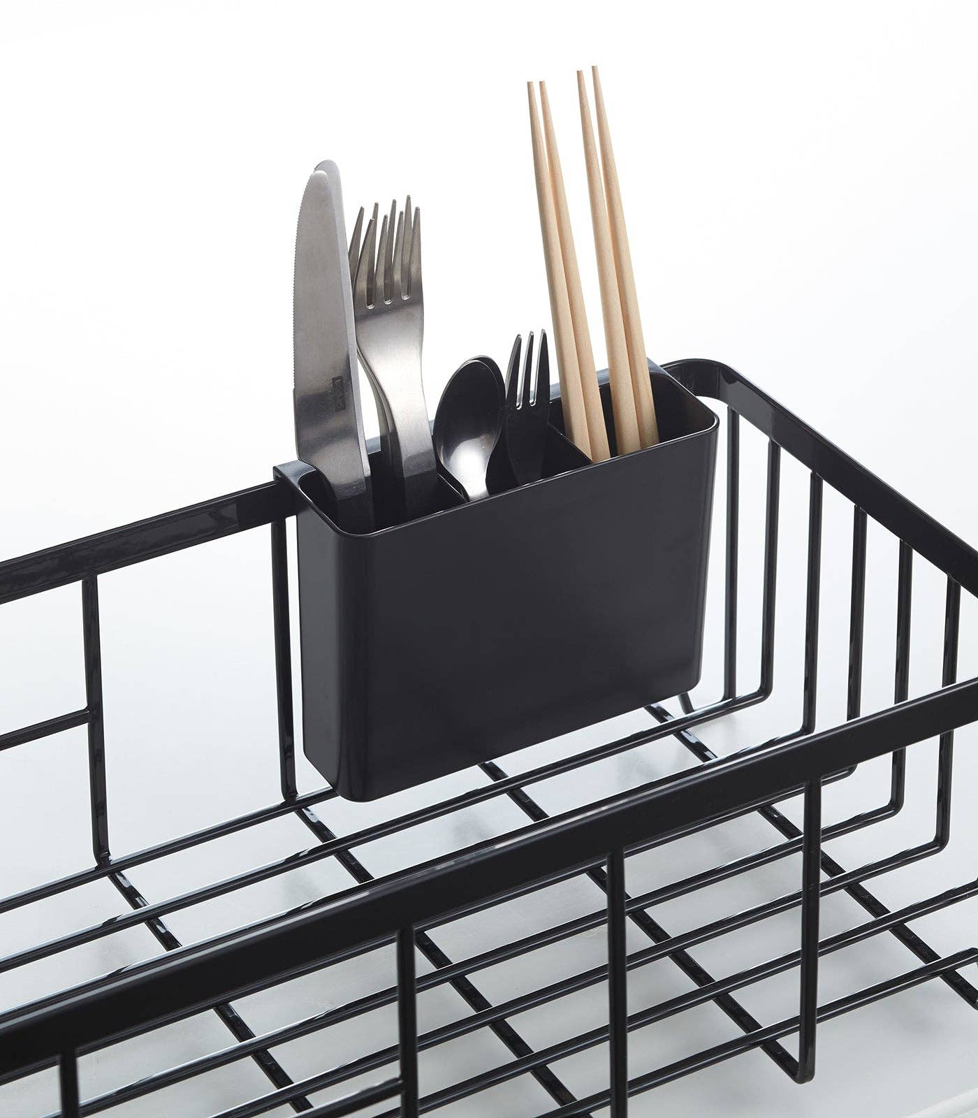 TOWER WIRE DISH RACK - STEEL: BLACK