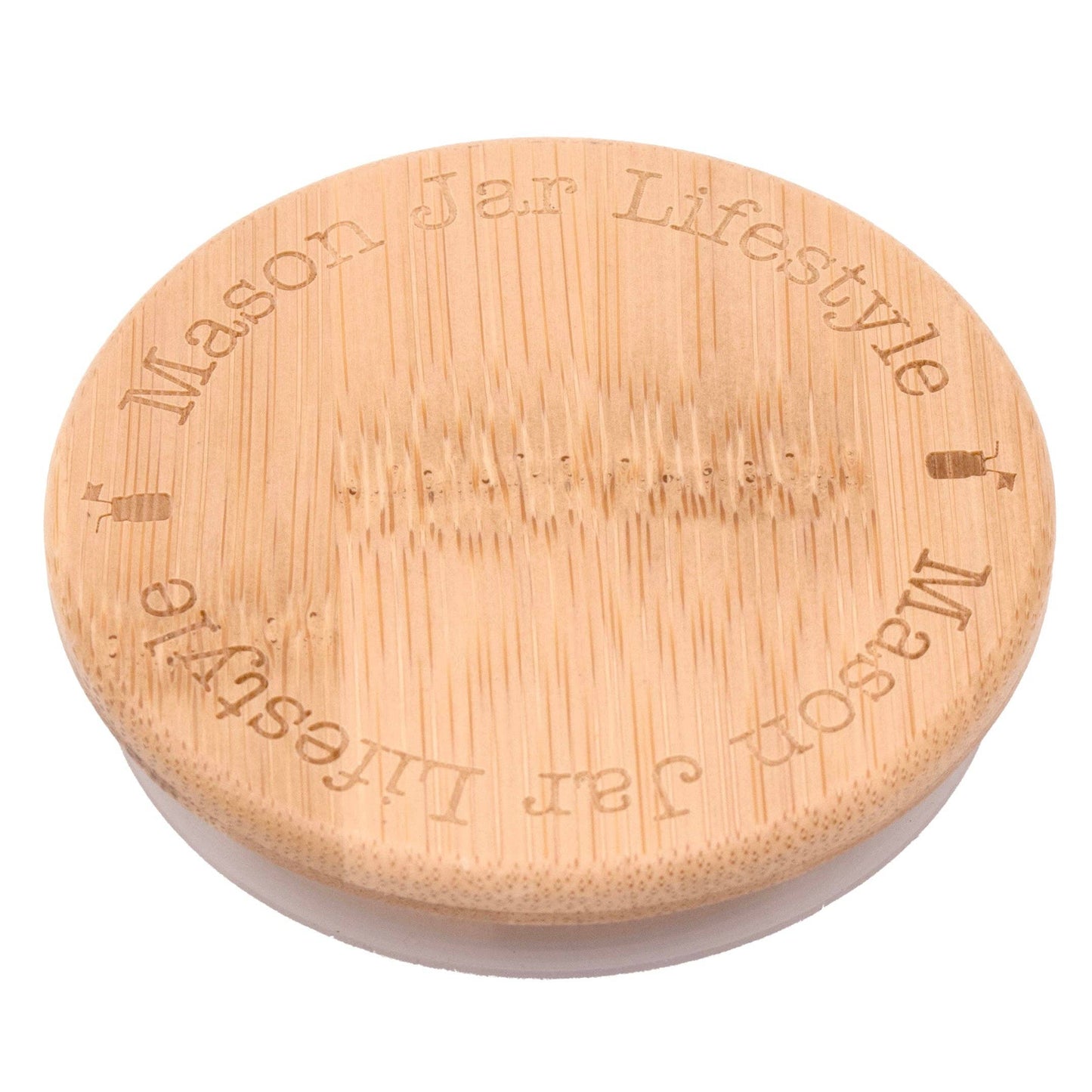 Bamboo Storage Stopper Lids for Mason Jars: 6 Pack / Wide mouth