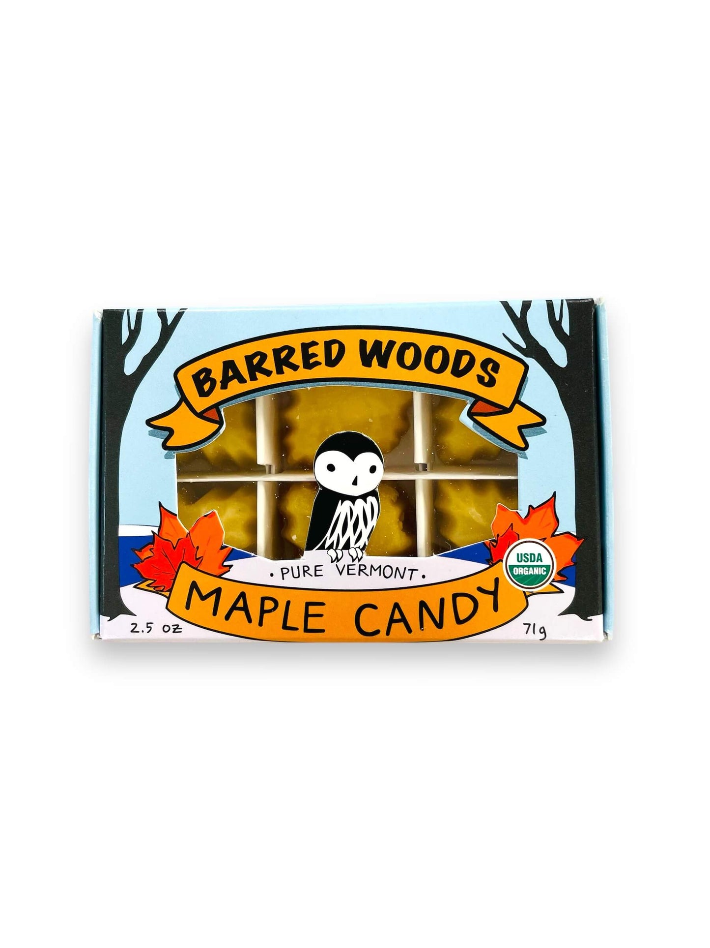 Pure Organic Vermont Maple Candy - 6 Piece Custom Gift Box