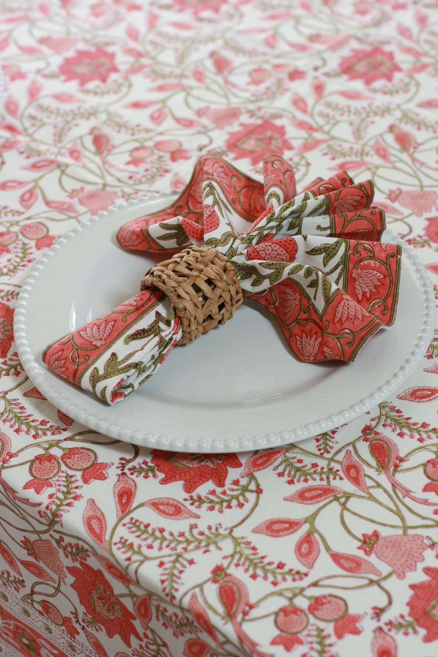NAPKINS POMEGRANATE RED SET/4