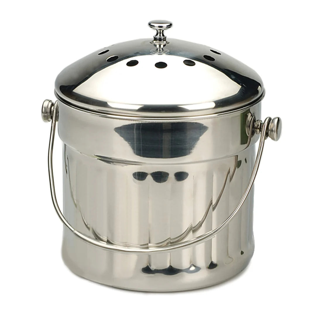 STAINLESS STEEL COMPOST PAIL 1.5 GALLON – Vermont Kitchen Supply
