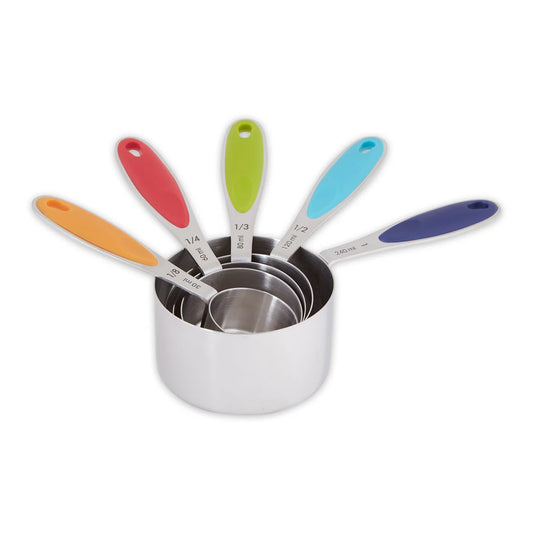 MEASURING CUPS- COLOR HANDLE SET OF 5