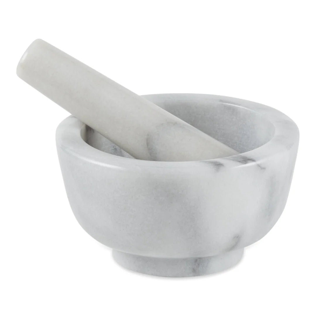 MORTAR & PESTLE MARBLE WHITE