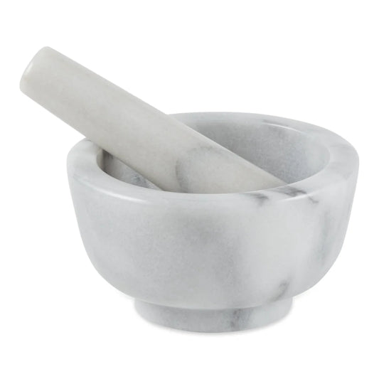 MORTAR & PESTLE MARBLE WHITE