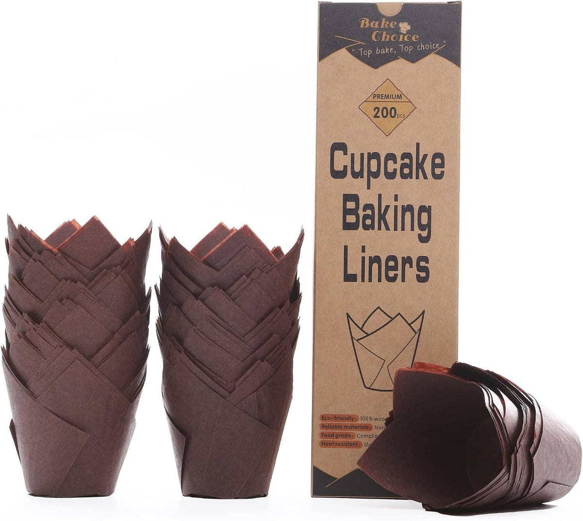 TULIP CUPCAKE LINERS FOR BAKING CUPS UNBLEACHED EUROPEAN PARCHMENT PAPER