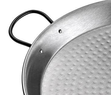 VAELLO Paella Pan Polished Steel 17"