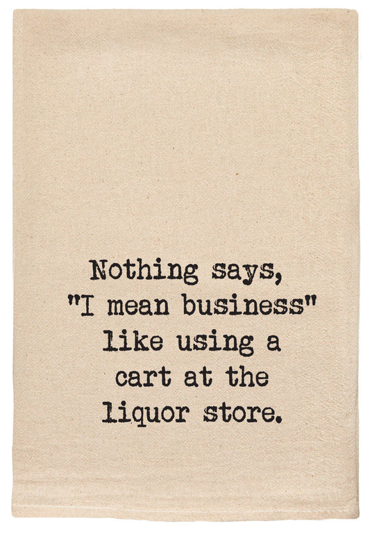 FUNNY TOWEL LIQUOR STORE CART