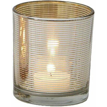 CYLINDER CANDLE HOLDER GLD