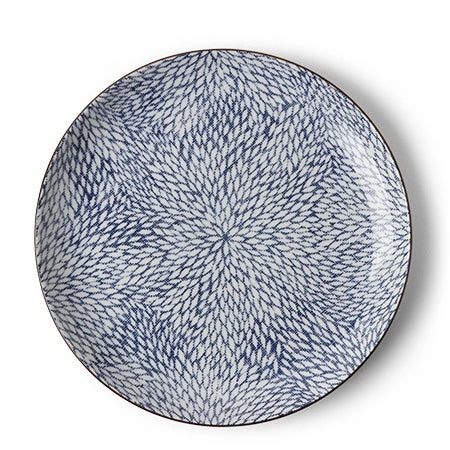 AIZOME MUMS PLATE 10"