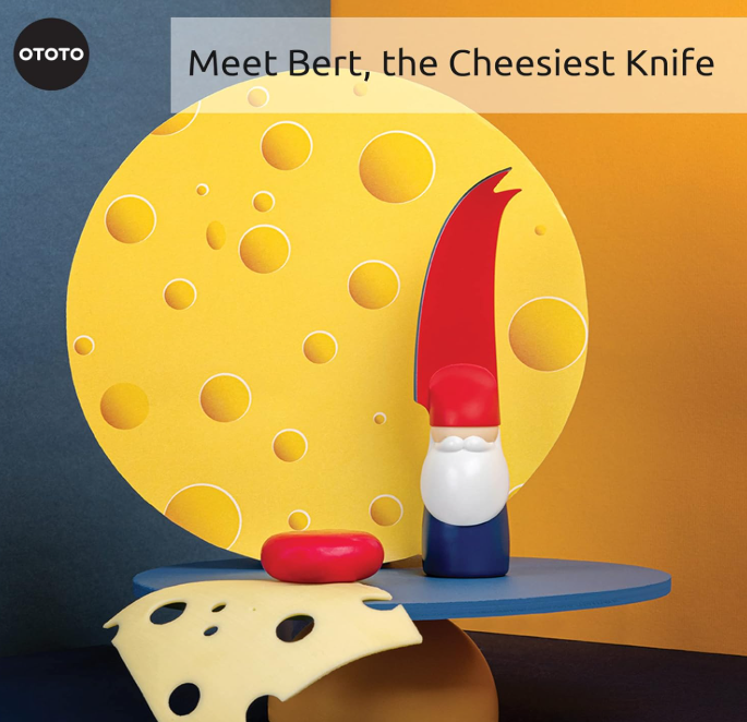 Bert Gnome Cheese Knife and Spreader - Kitchen Gifts