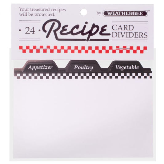 RECIPE CARD DIVIDERS 24PK 4X6"