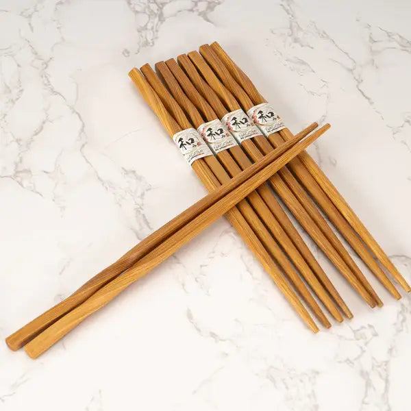 5 Piece Chopsticks Set Spiral
