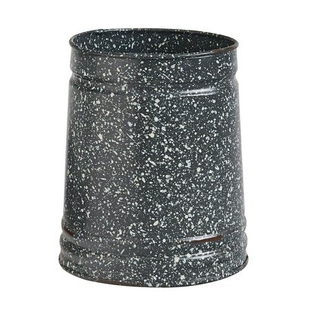 GRANITE ENAMEL UTENSIL CROCK GRAY