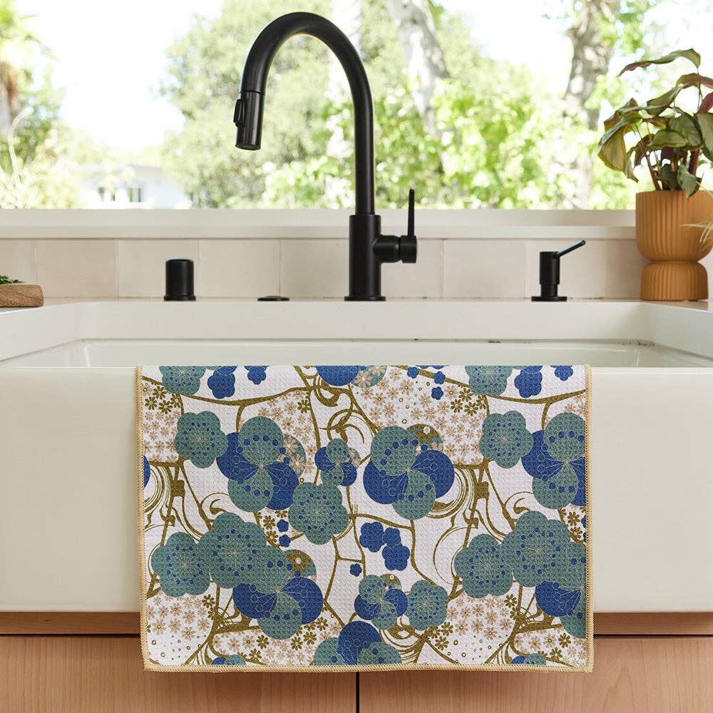 Kintsugi Blue Eco Kitchen Tea Towel