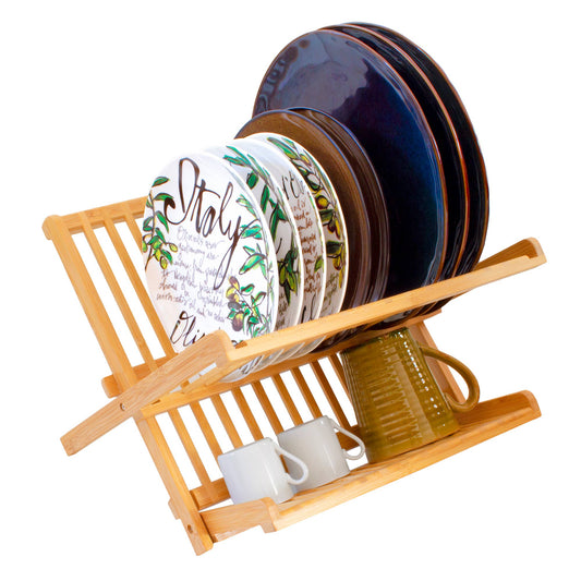 BAMBOO COMPACT DISH RACK