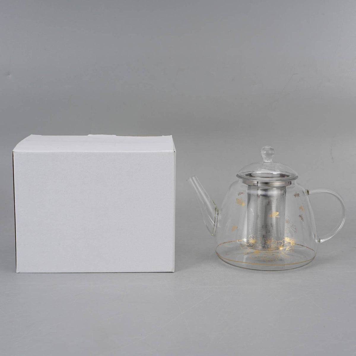 GOLDEN BEE GLASS TEAPOT WITH INFUSER 44OZ