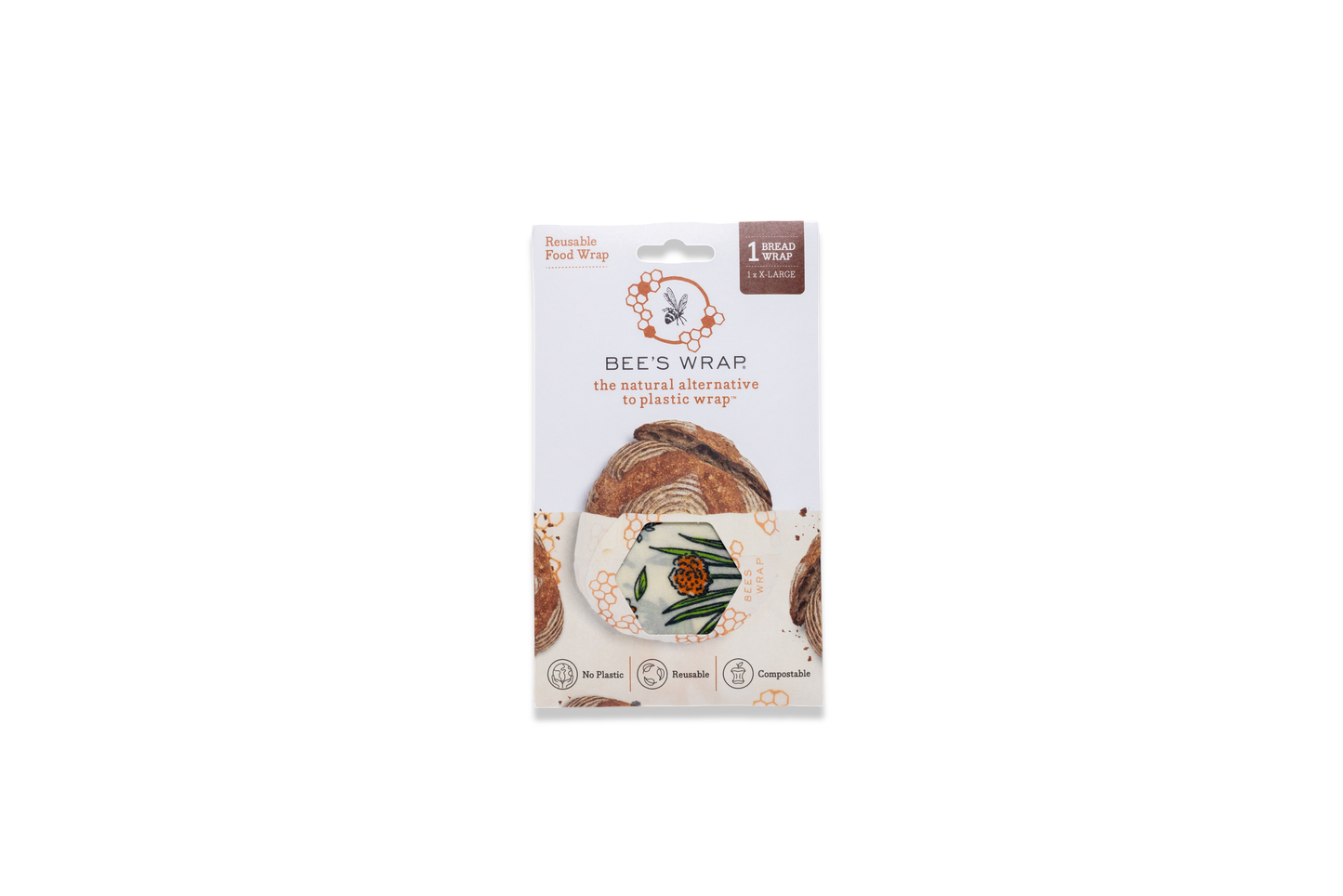 Bees Wrap Beeswax Reusable Bread Wrap - Herb Garden Print