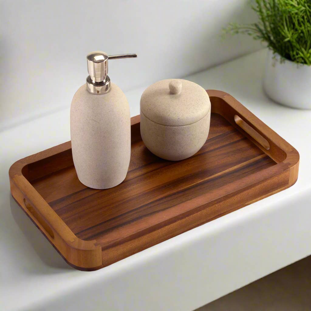 ACACIA WOOD SERVING TRAY 15X9