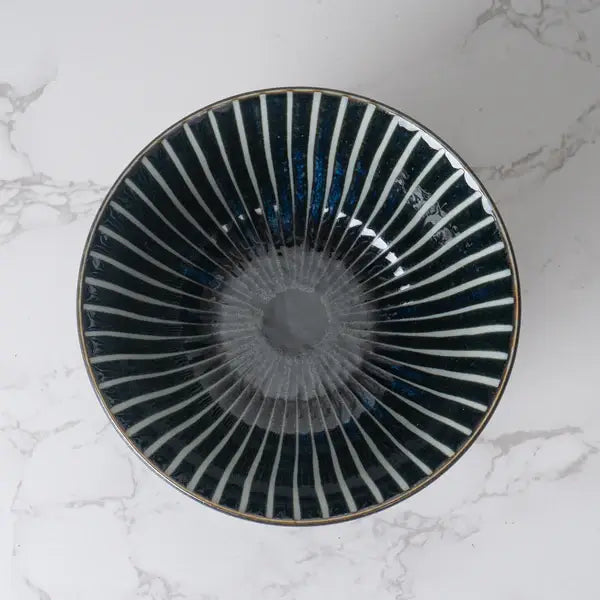 Hasui Tokusa Blue Porcelain Bowl 6"
