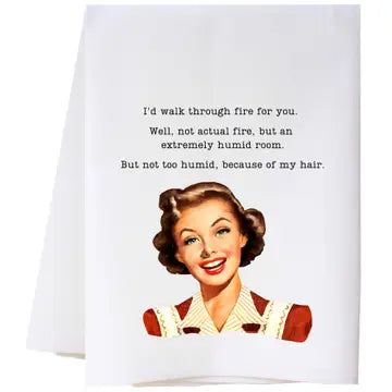 WALK THROUGH FIRE FLOUR SACK TOWEL