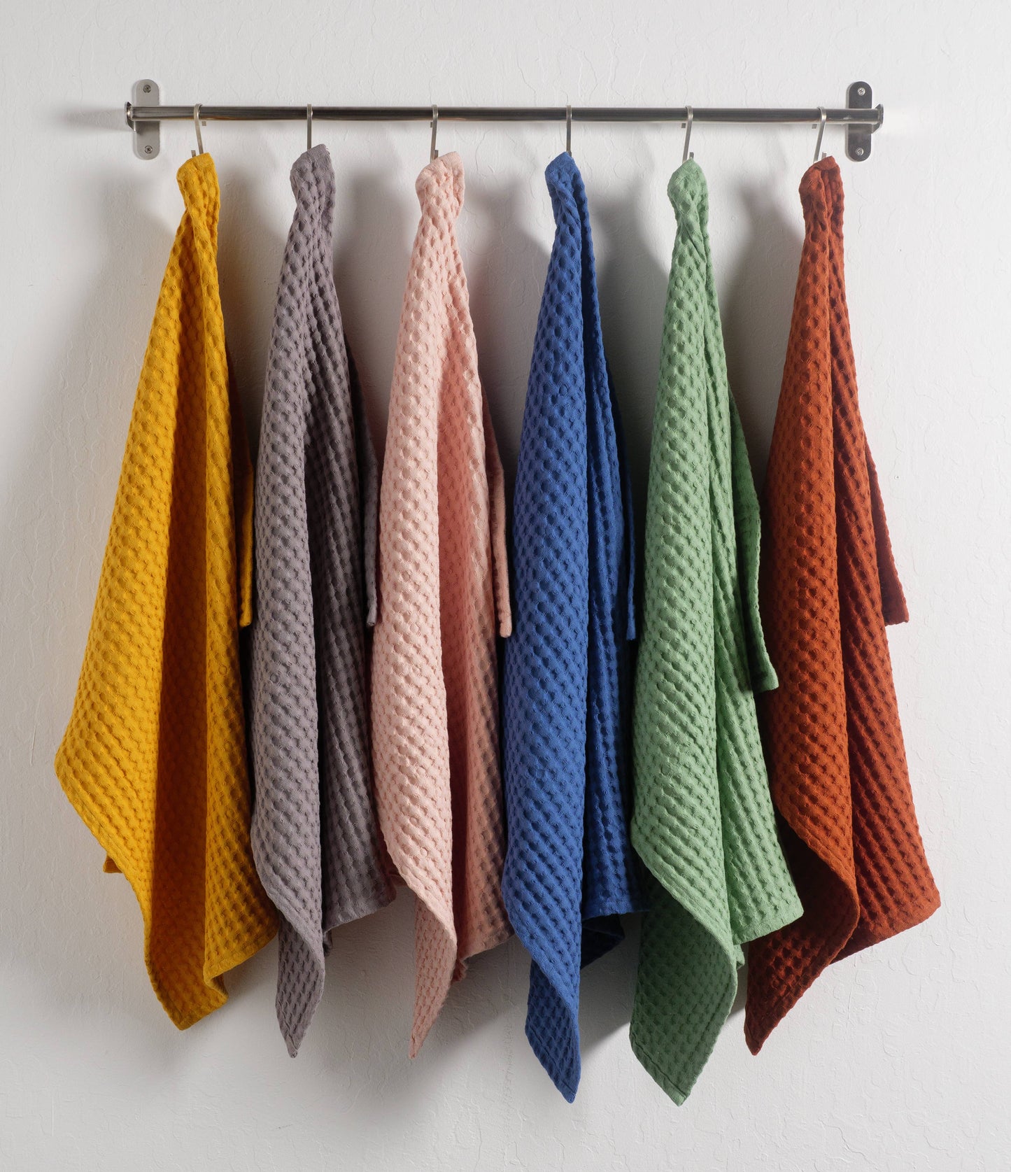 Monaco 100% Cotton Jumbo Waffle Kitchen Towel 20x30: Mineral Green