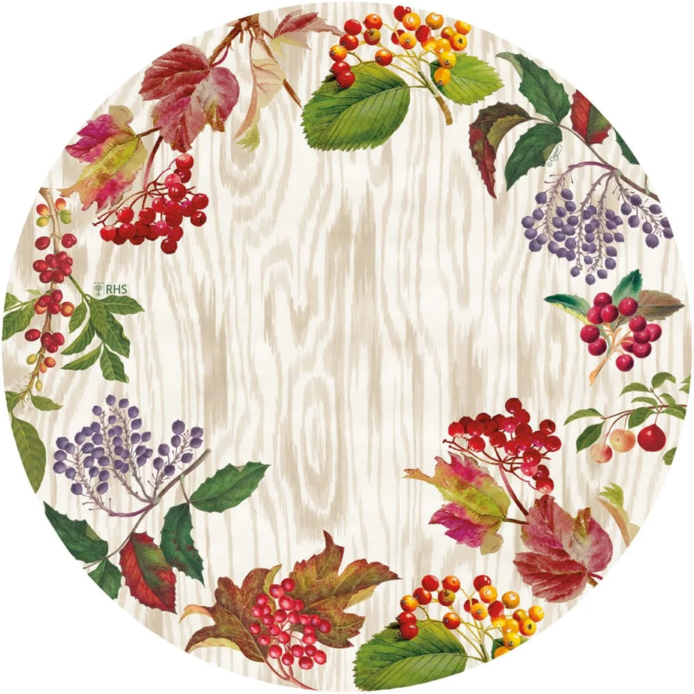 BERRY BOTANICAL TAUPE PAPER PLACEMATS