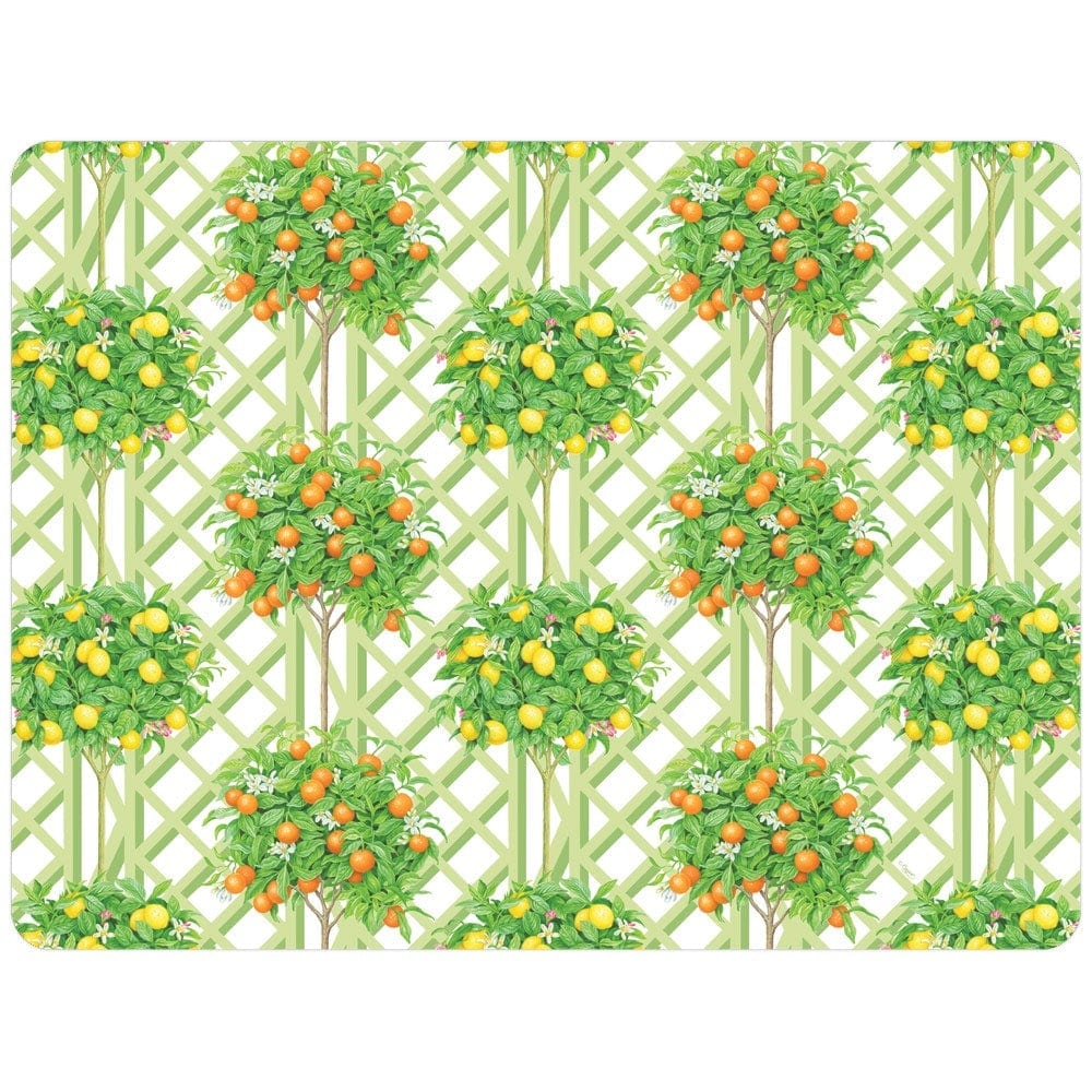 CITRUS TOPIARIES RECTANGLE PLACEMATS 12 PK