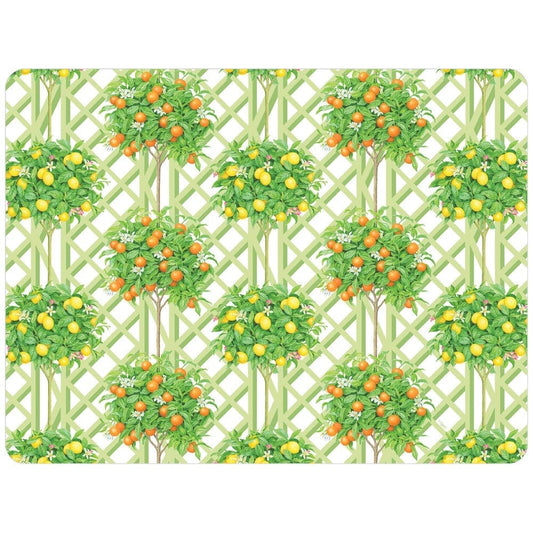 CITRUS TOPIARIES RECTANGLE PLACEMATS 12 PK