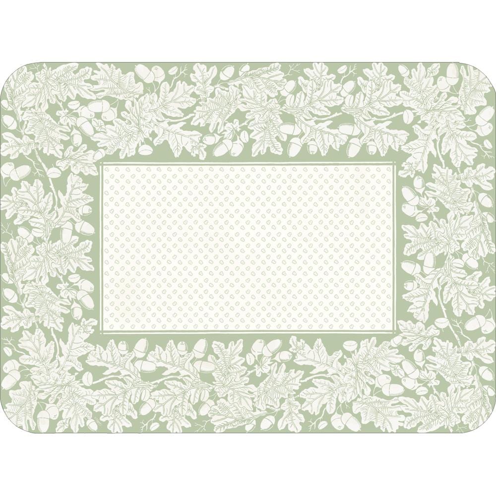 PAPER PLACEMATS RECT 12" SAGE GRN
