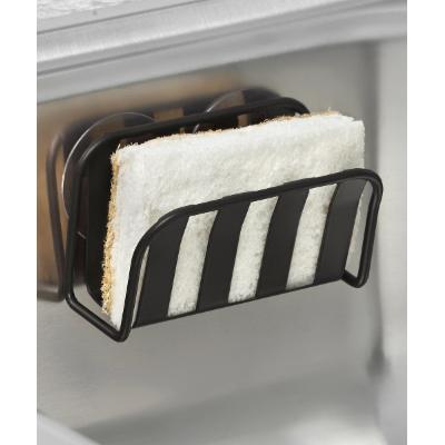 SUCTION SINK SPONGE HOLDER BLK
