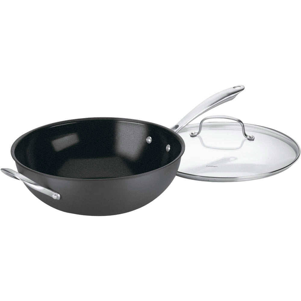GOURMET WOK W/GLASS LID 12"