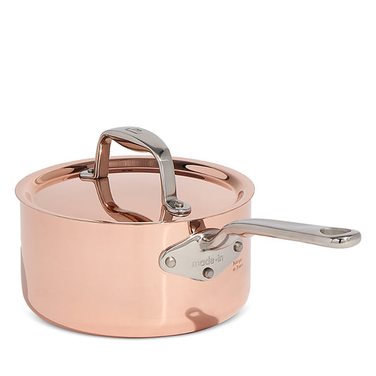 MADE IN COPPER SAUCEPAN & LID 2QT