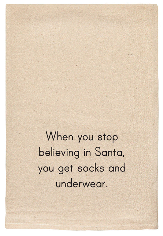 FUNNY TOWEL XMAS BELIEVING