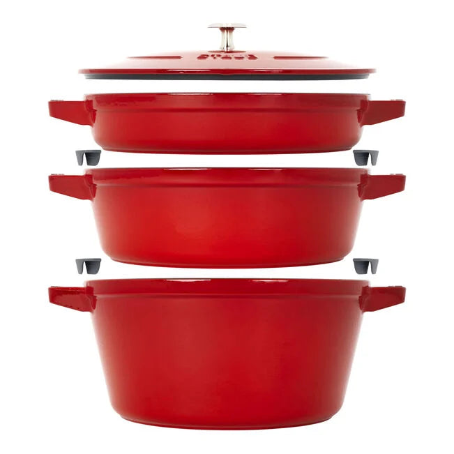 STAUB STACKABLE 4PC SET CHERRY