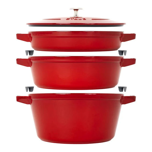 STAUB STACKABLE 4PC SET CHERRY
