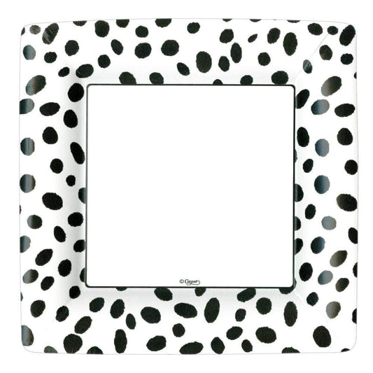 DINNER PAPER PLATE SPOTS BLACK