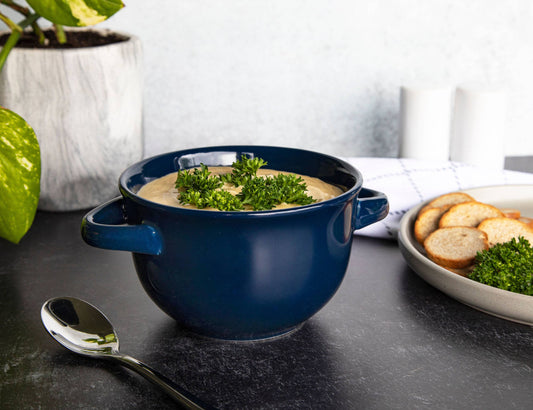 KOOK CERAMIC SOUP CROCK, 18 OZ, BLUE